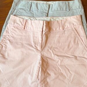 LOFT Pink and Light Gray Bermuda Shorts Duo